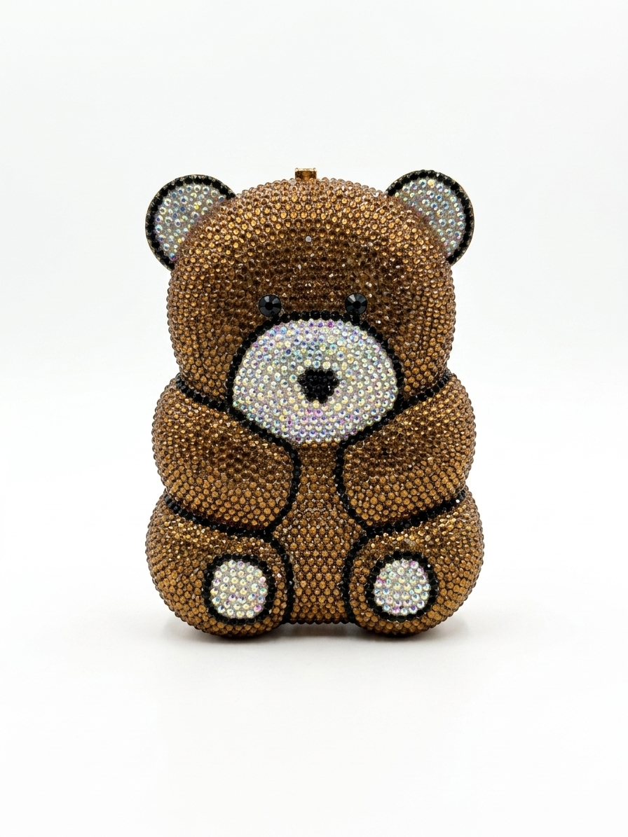 Swarovski Crystal Teddy Clutch