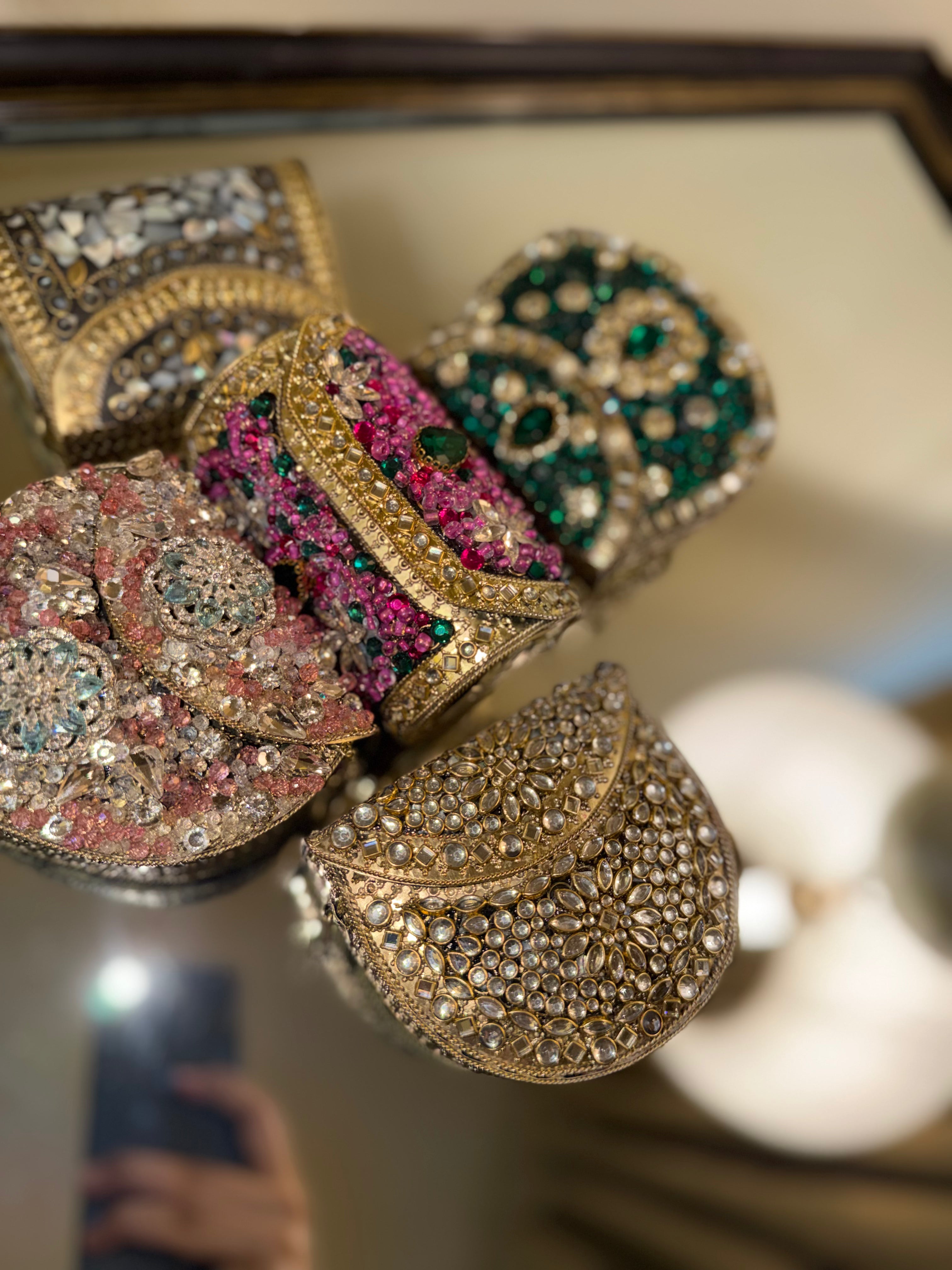 Elegant Kundan Embellished Clutch