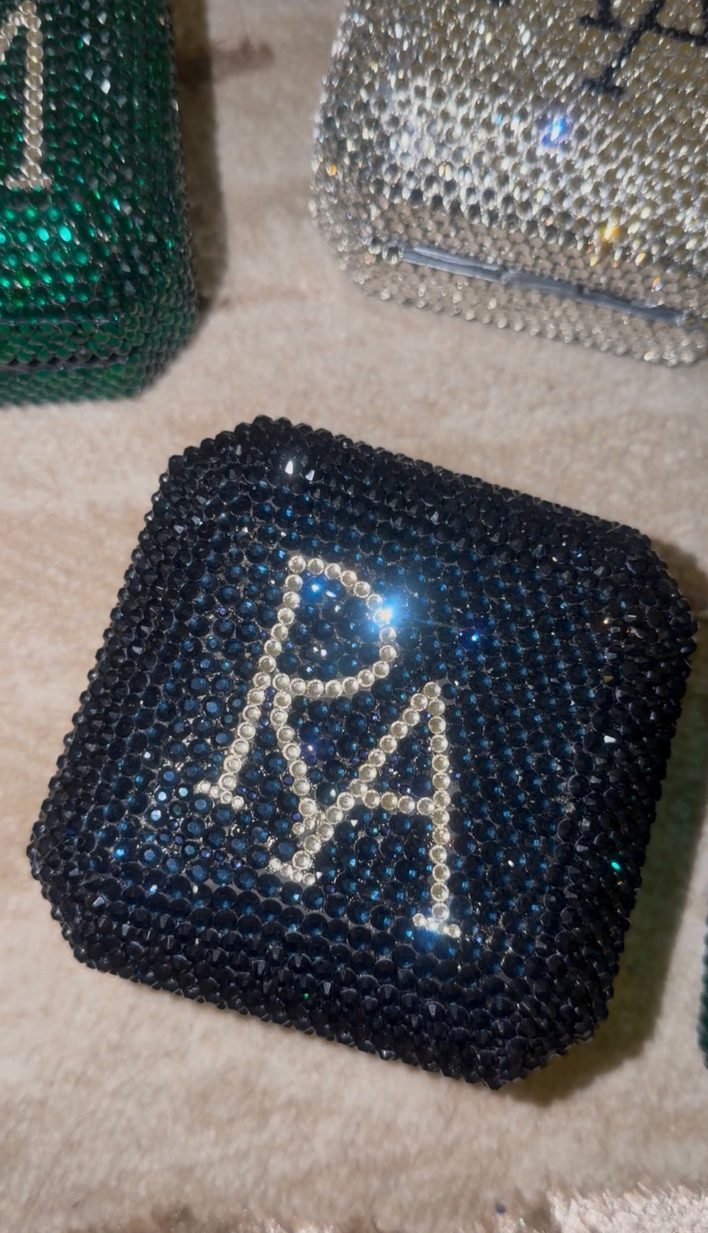 Personalized Crystal Initial Clutch