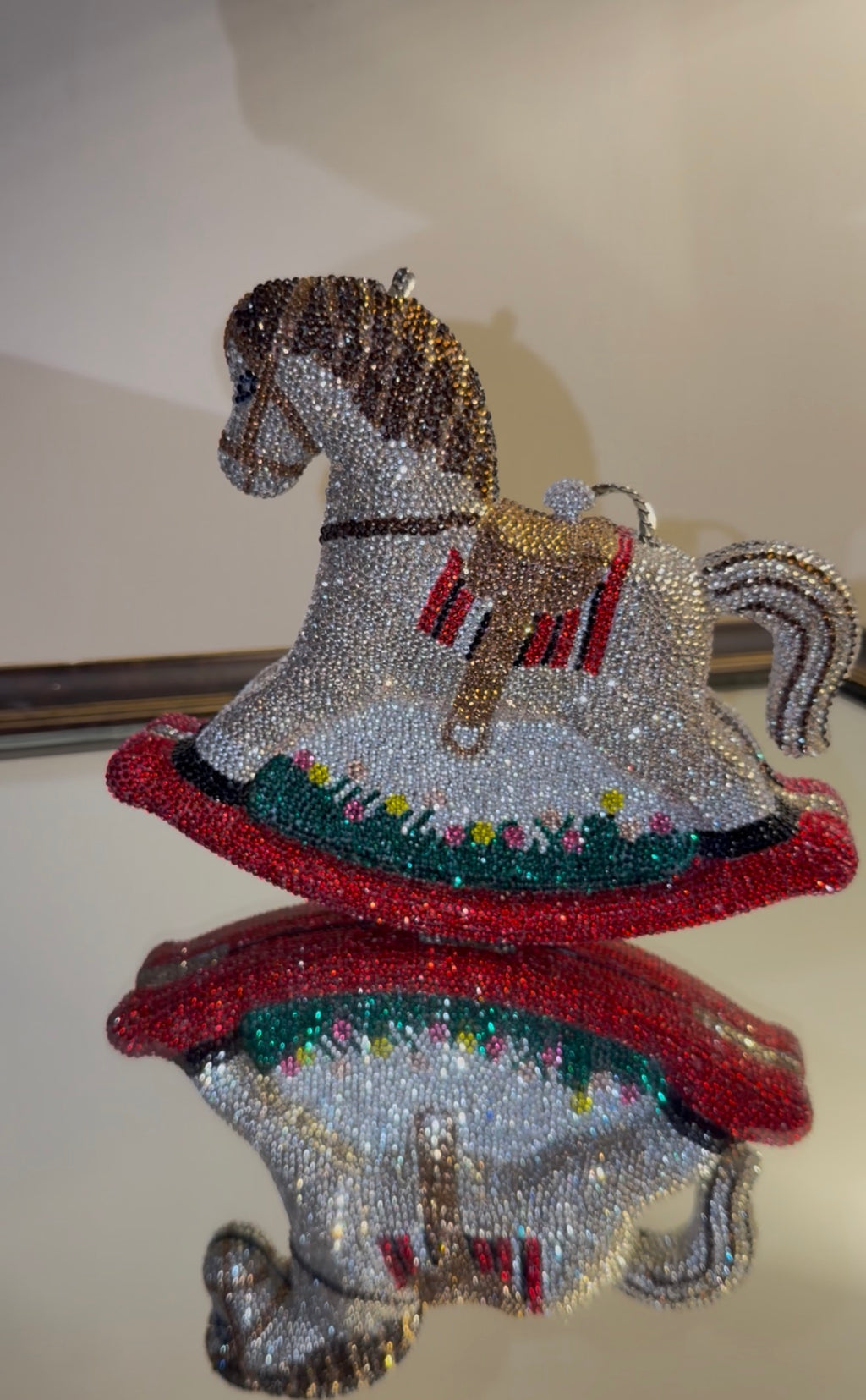 Rocking Horse Crystal Clutch|Luxury Rhinestone Evening Purse