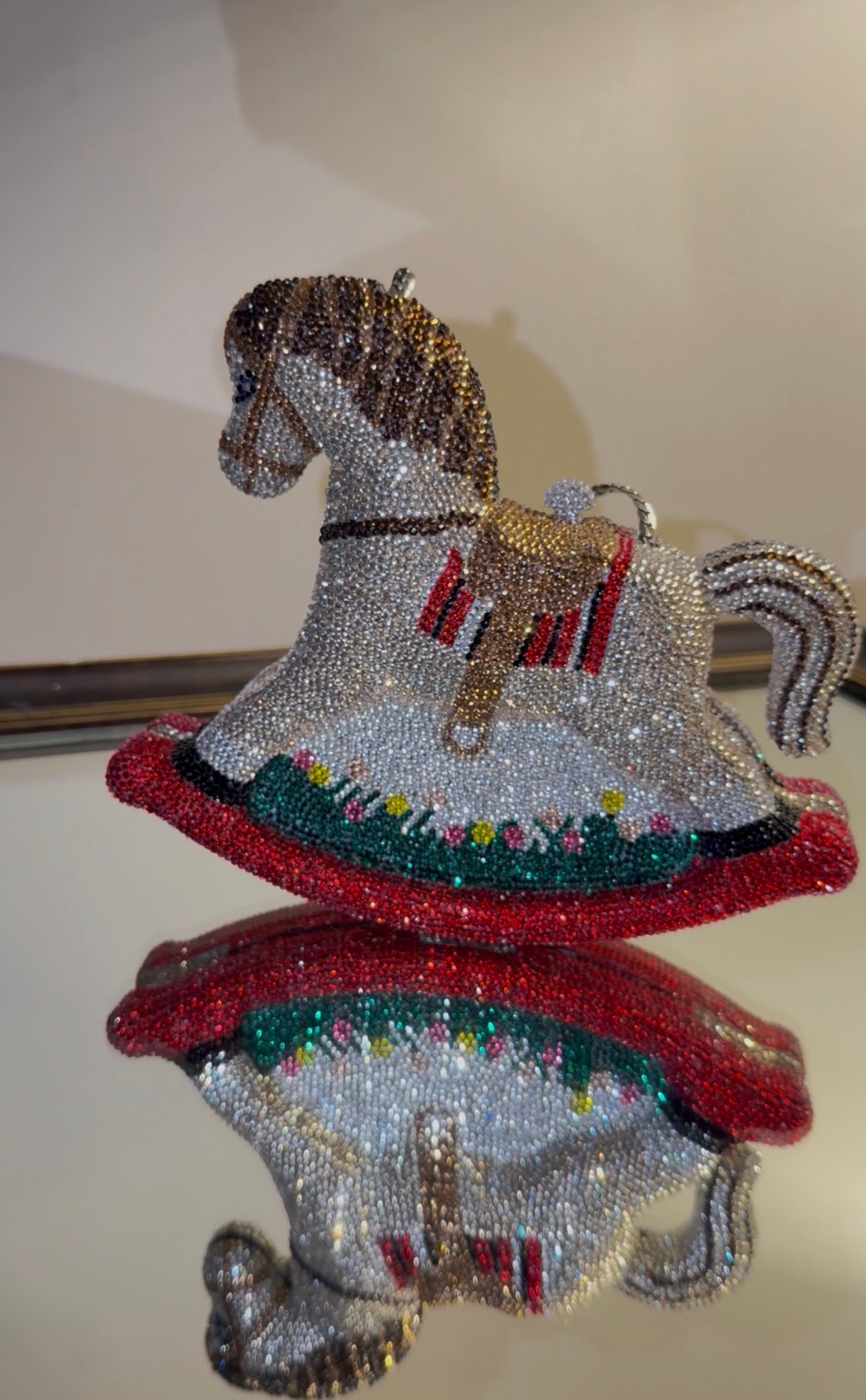 Rocking Horse Crystal Clutch|Luxury Rhinestone Evening Purse