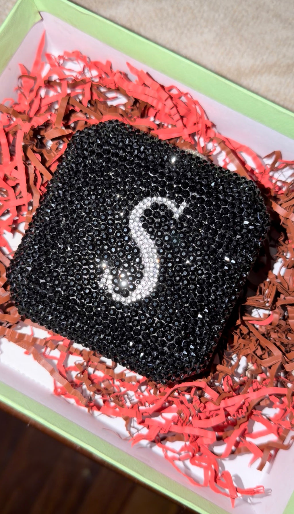 Personalized Crystal Initial Clutch
