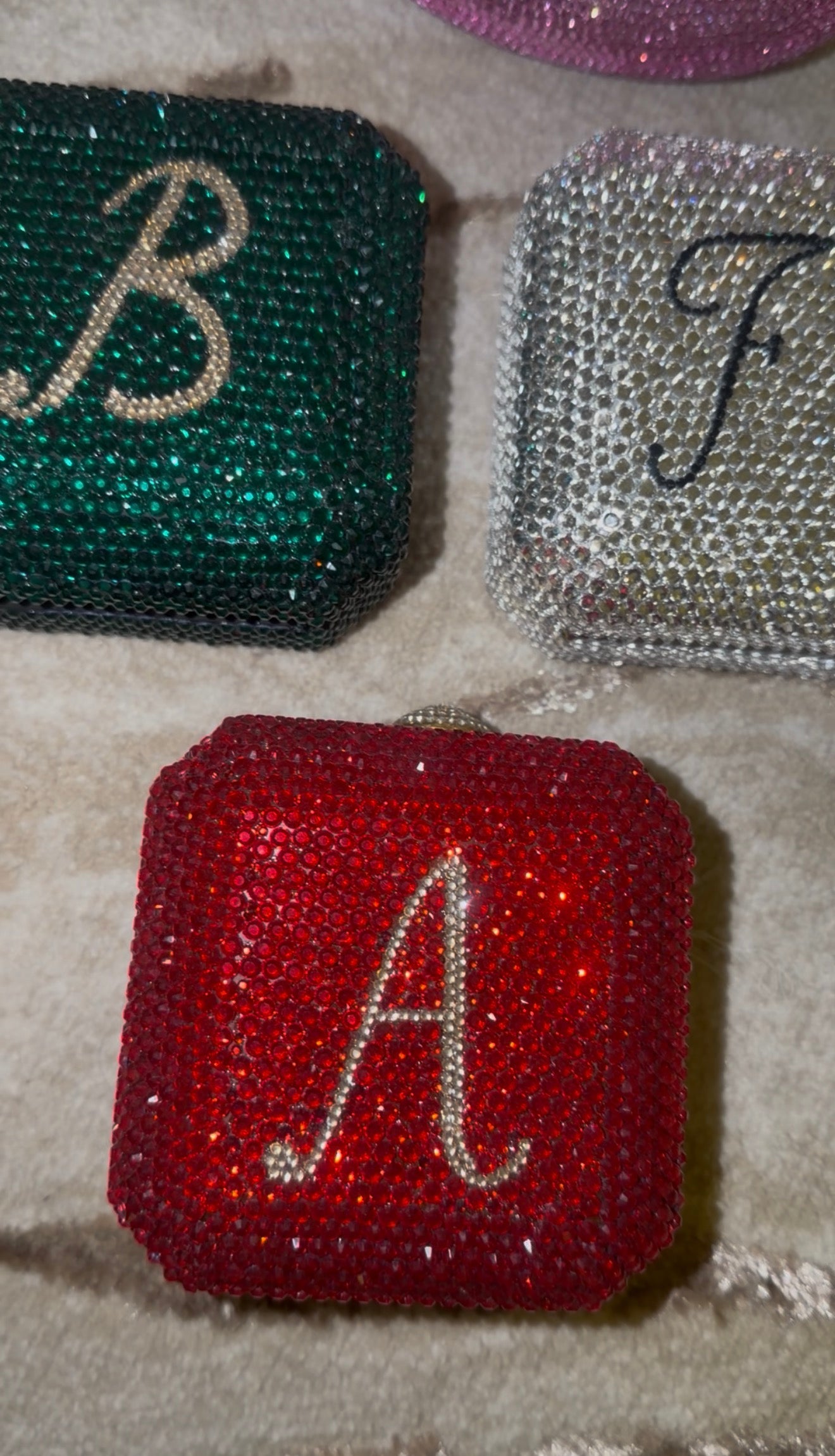 Personalized Crystal Initial Clutch