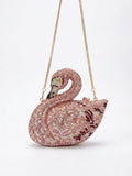 Pink Flamingo Crystal Clutch