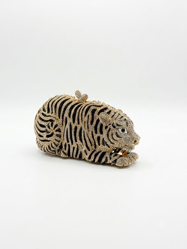 Crystal Tiger Clutch