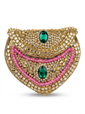 Emerald Aura Kundan Clutch