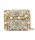 Pastel Bloom Embellished Clutch