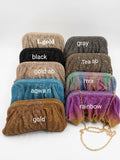 Luxury Crystal Ruched Evening Clutch